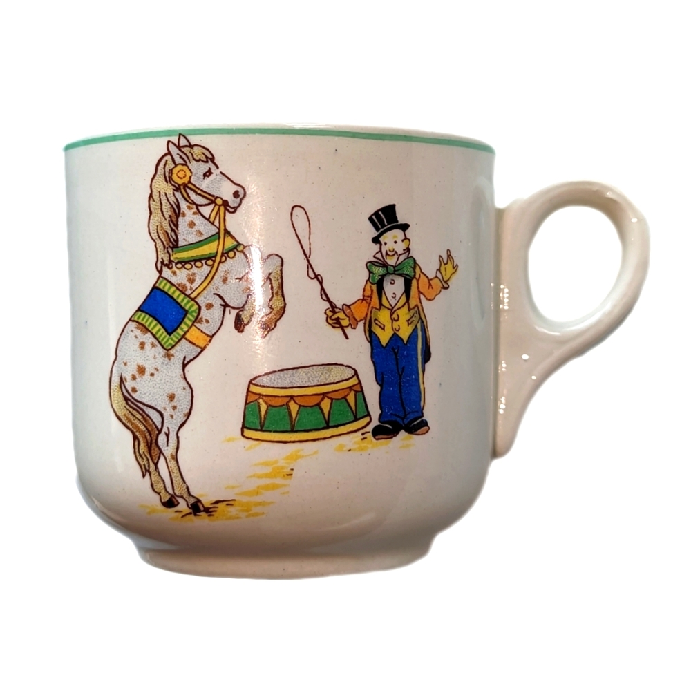 Rare Antique Child's Circus Cup